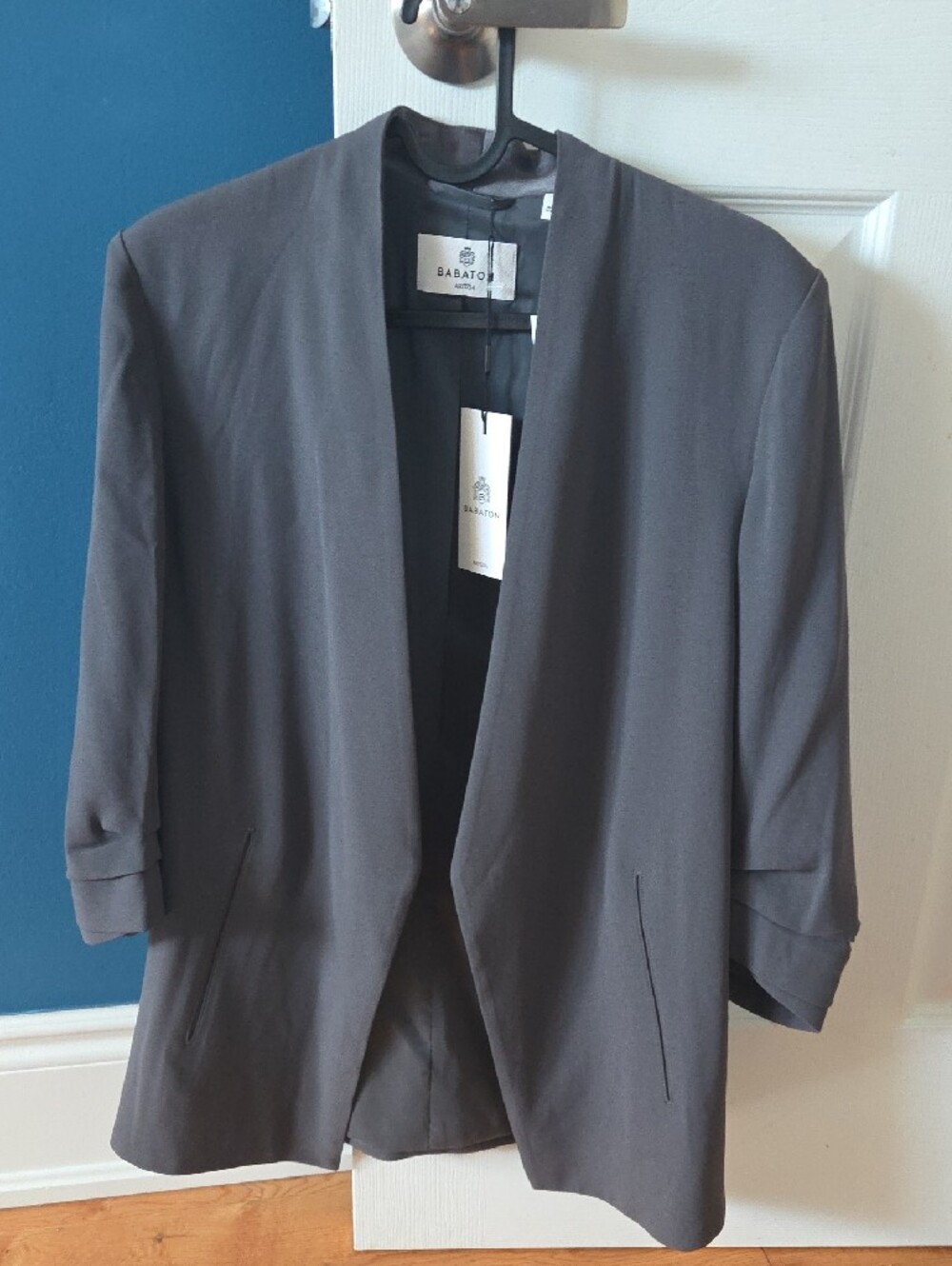 NWT Babaton NEW POWER  Coal Grey Blazer